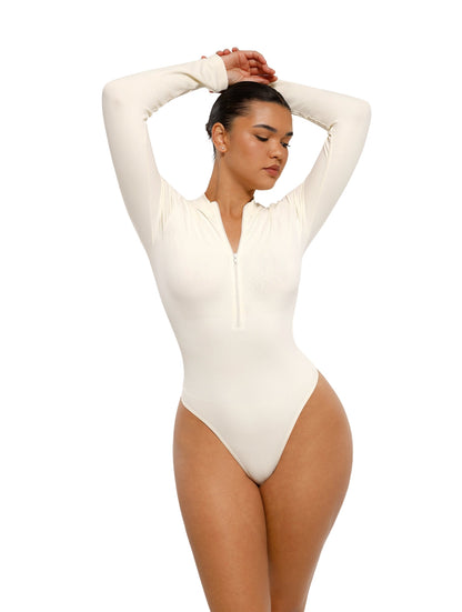 The Deep V Zip Bodysuit