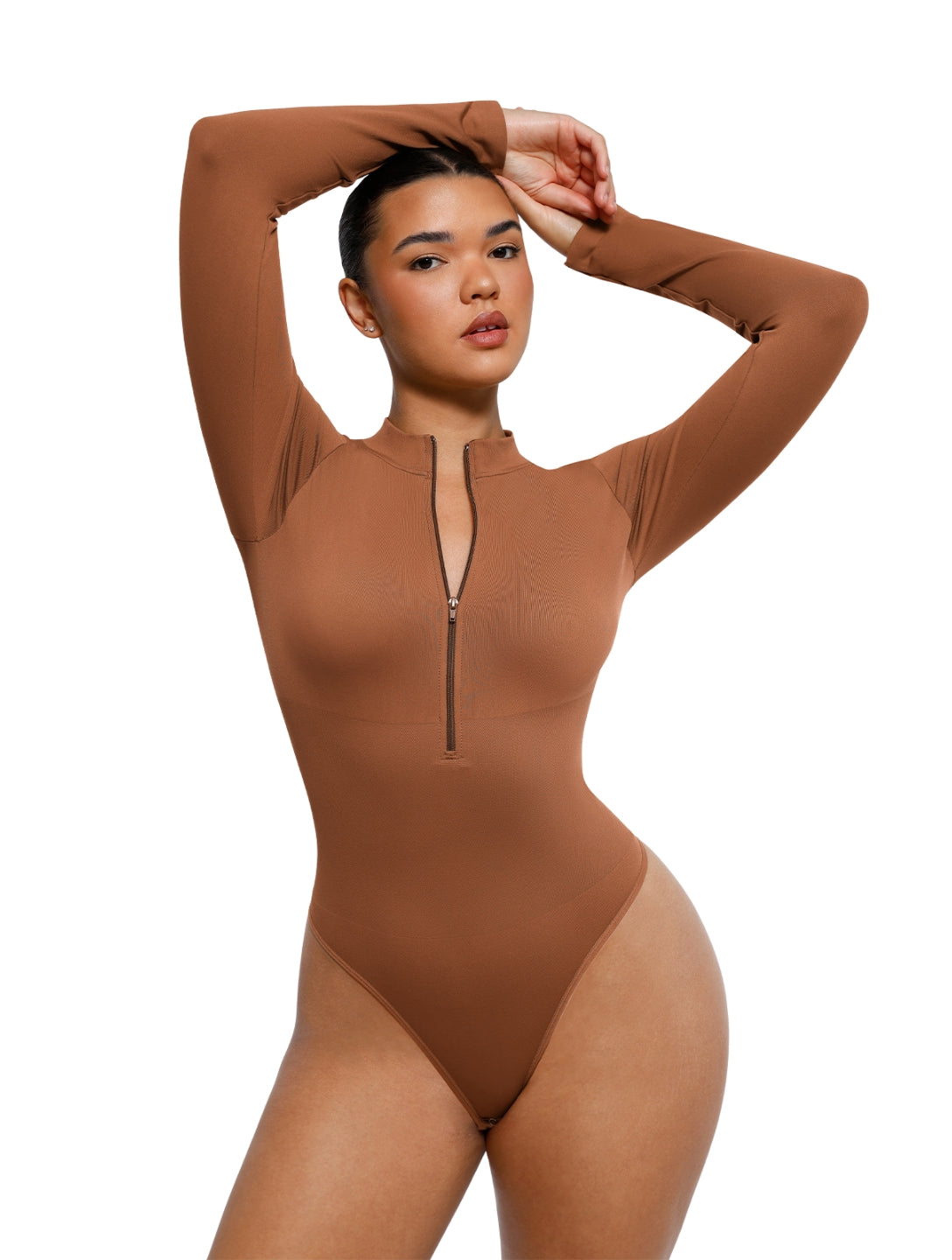 The Deep V Zip Bodysuit